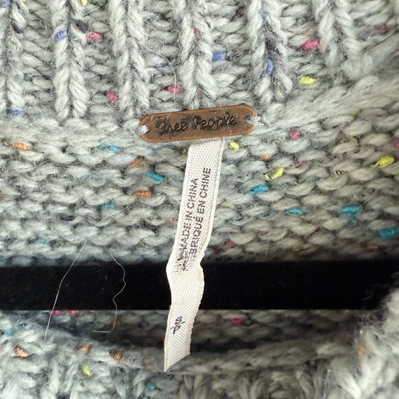 Free People Sweater Alpaca Wool Blend Fuzzy Cropped Pullover Women S I Heart You - Picture 7 of 10